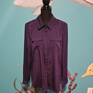 Isaac Mizrahi Deep Blue Blouse